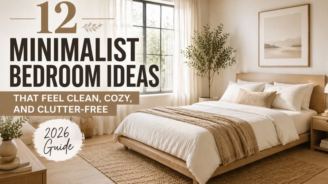 12 Minimalist Bedroom Ideas That Feel Clean, Cozy, and Clutter-Free (2026 Guide)