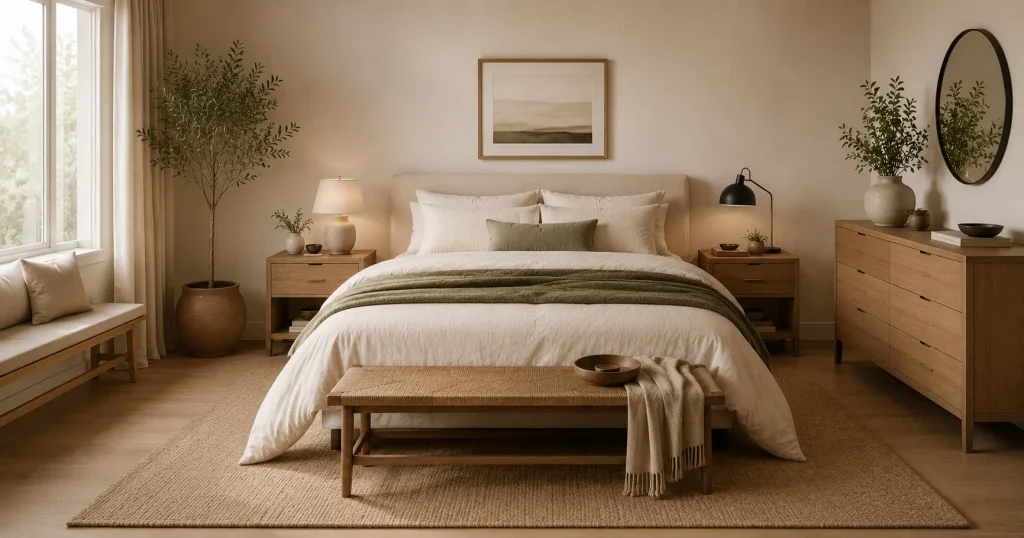 Minimalist Bedroom Furniture Ideas – Platform Bed and Nightstand Minimalist bedroom furniture with low-profile platform bed frame and single floating nightstand