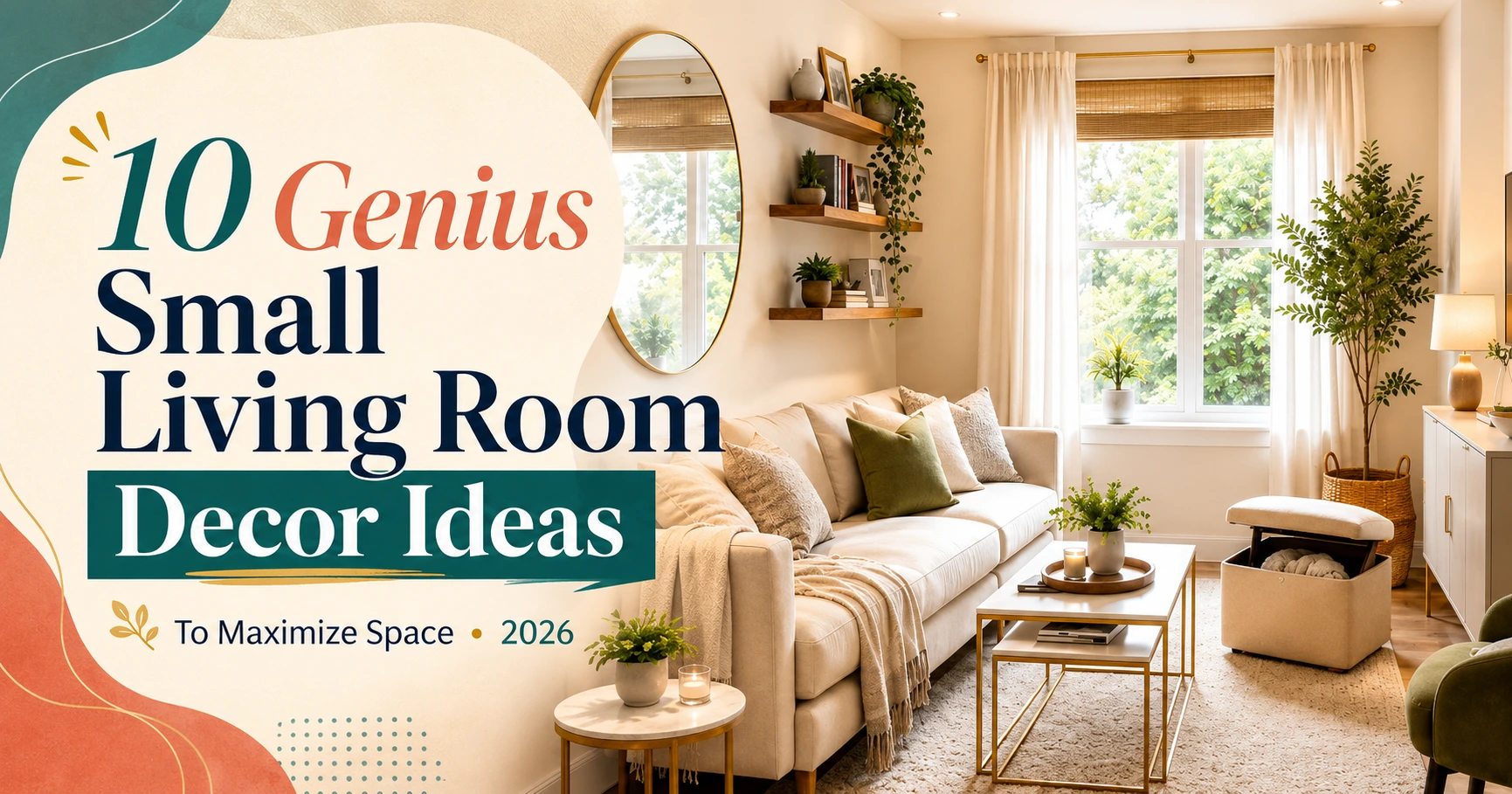 Small living room decor ideas maximizing space with light furniture
