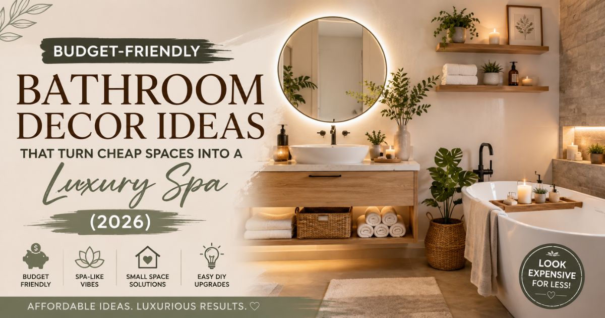 Budget-friendly bathroom decor ideas that turn cheap spaces into a luxury spa with modern lighting and cozy decor in 2026