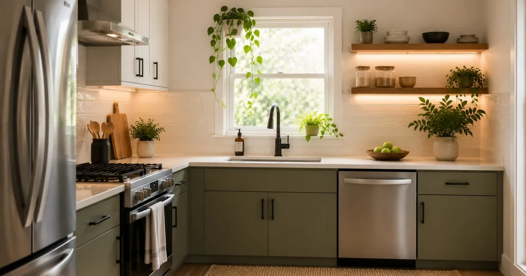 decorate-kitchen-with-real-houseplants