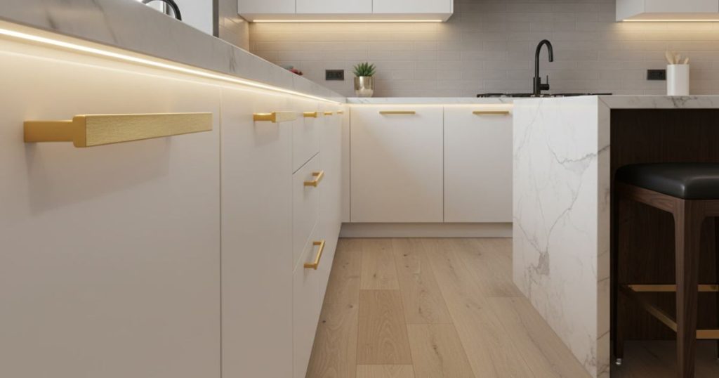 gold-matte-black-kitchen-hardware