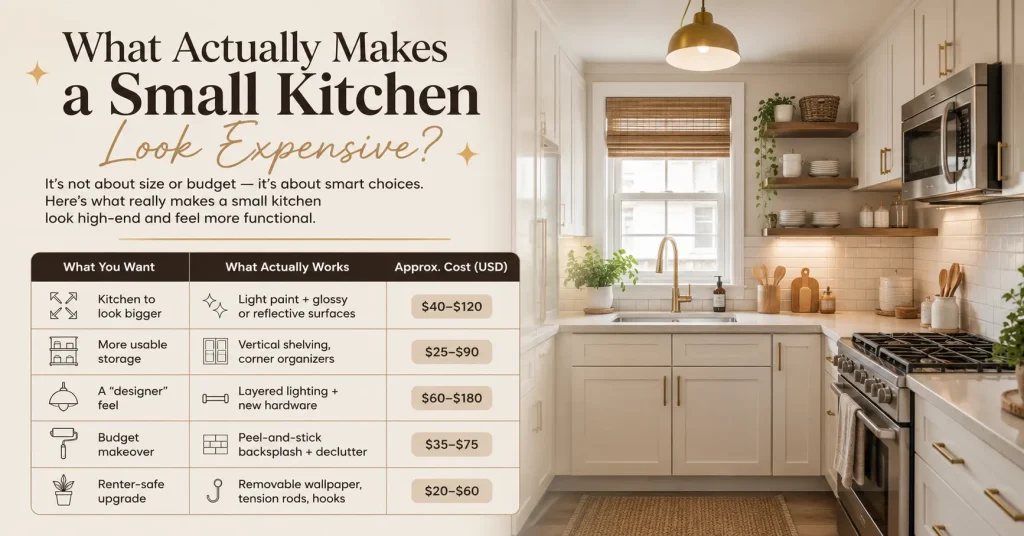 what-makes-small-kitchen-look-expensive.webp What makes a small kitchen look expensive - design elements