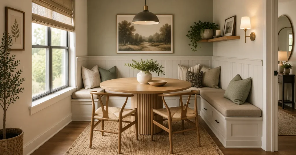 built-in-banquette-seating-storage-bench.webp Built-in banquette seating with storage bench along a dining room wall