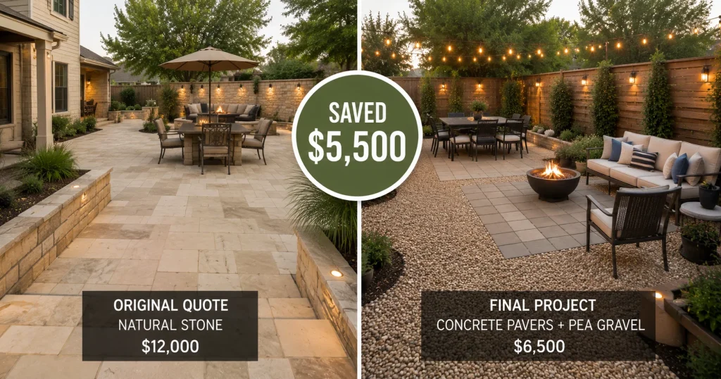 Homeowner case study showing patio flooring ideas savings