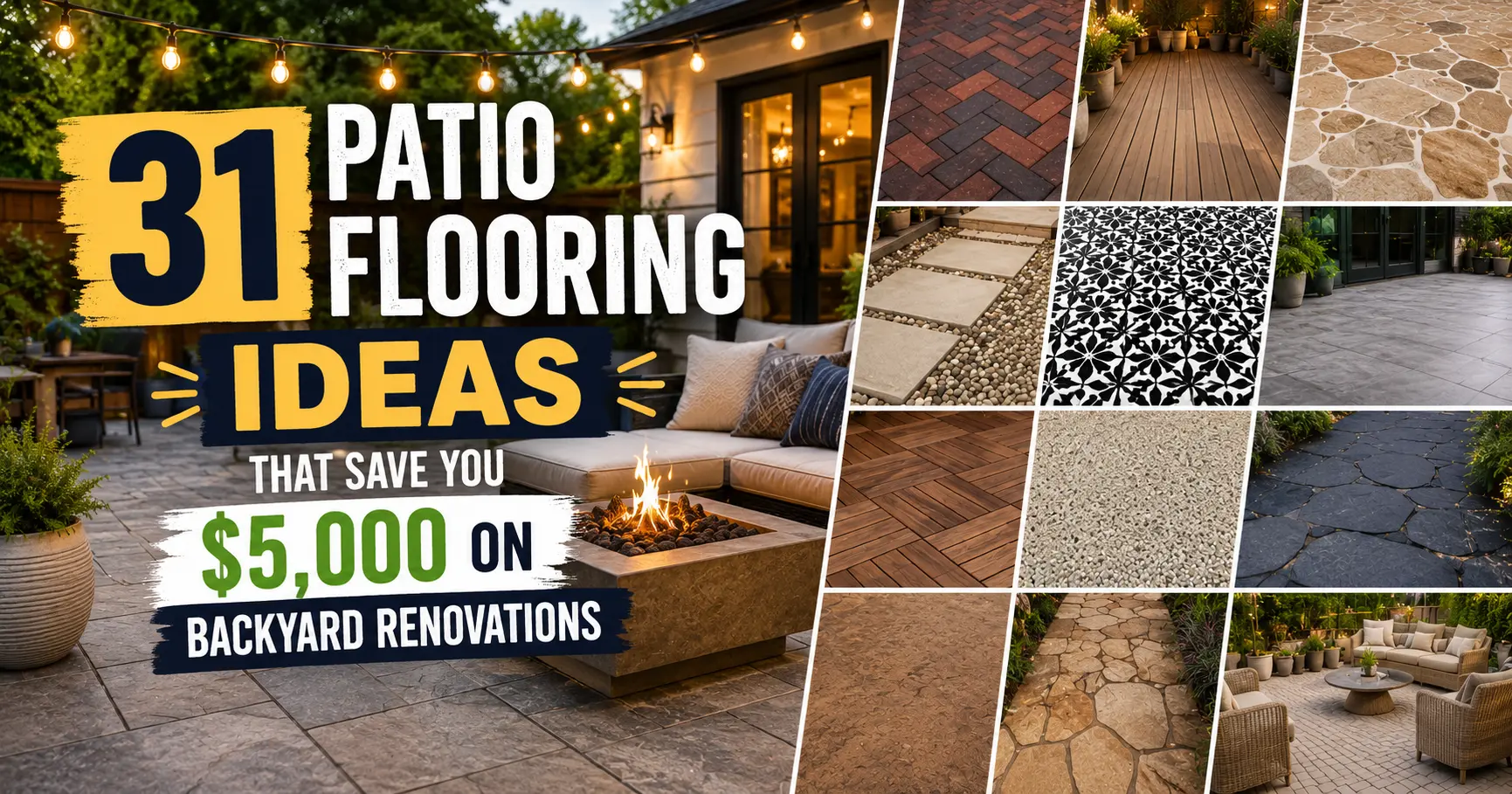 31 patio flooring ideas for backyard renovation savings