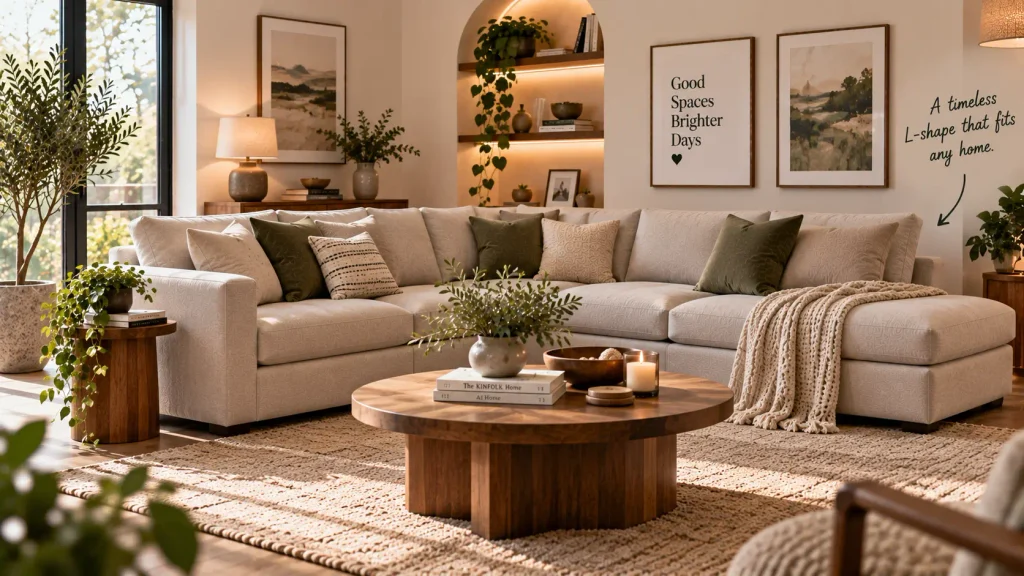 l-shape-corner-sofa-design-linen L shape corner sofa design in washable neutral linen